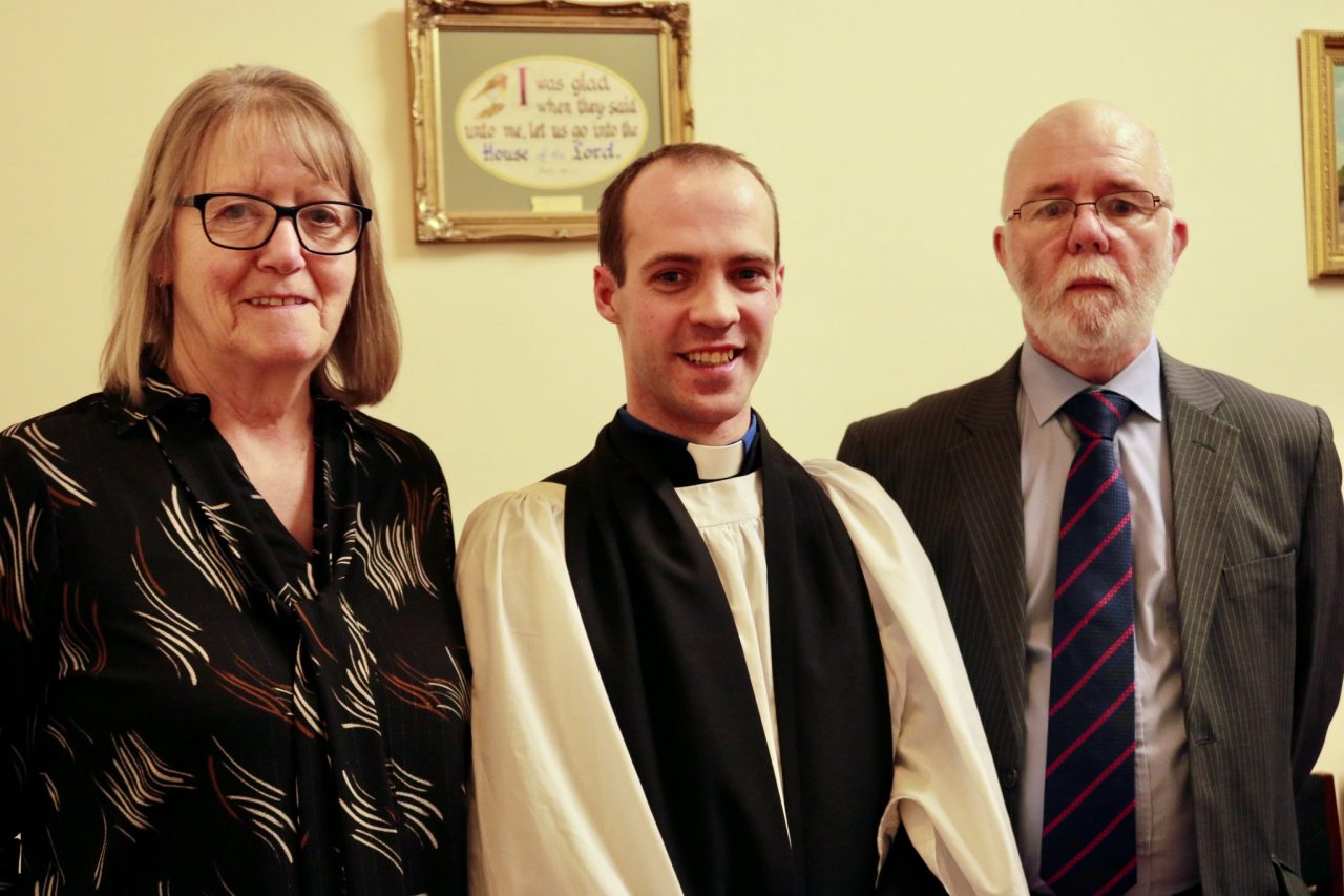 Raymond with church wardens